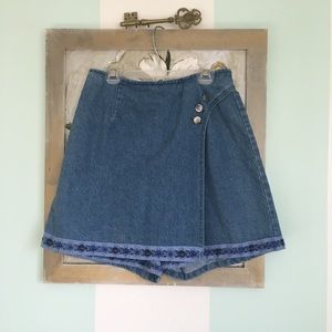 Vintage Jean Skort size 5/6
